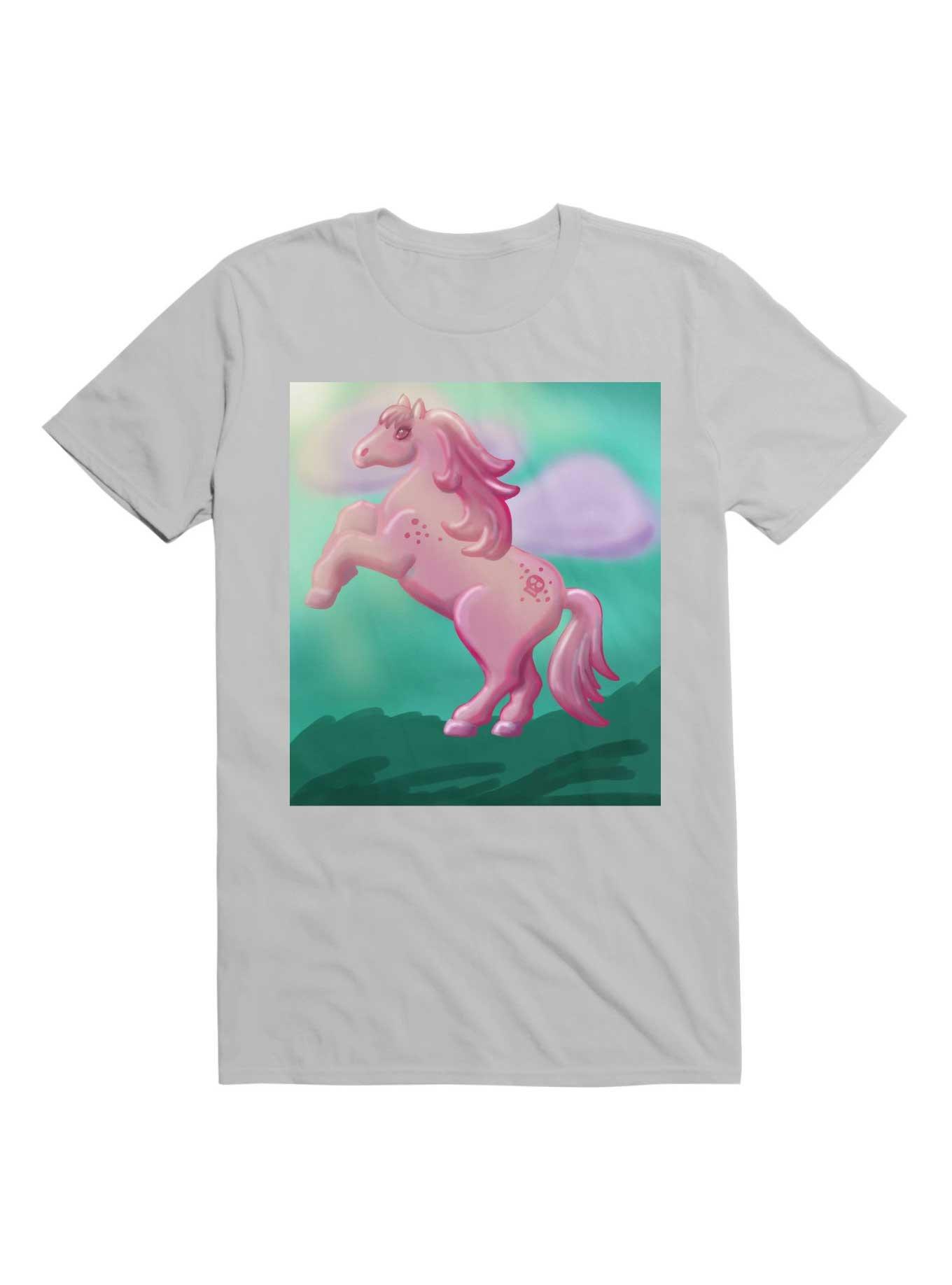 Kawaii Pink Pony T-Shirt, ICE GREY, hi-res