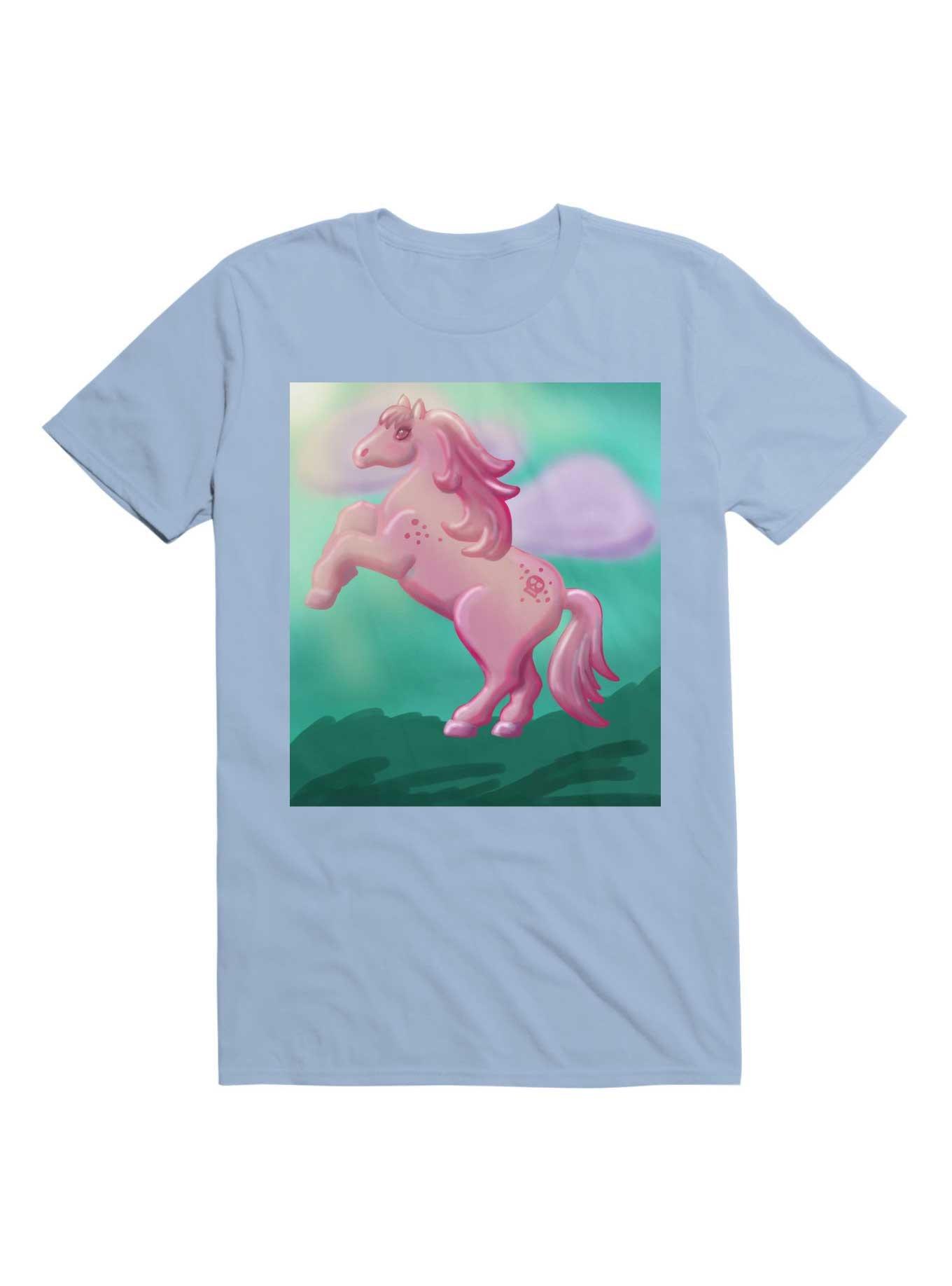 Kawaii Pink Pony T-Shirt, LIGHT BLUE, hi-res