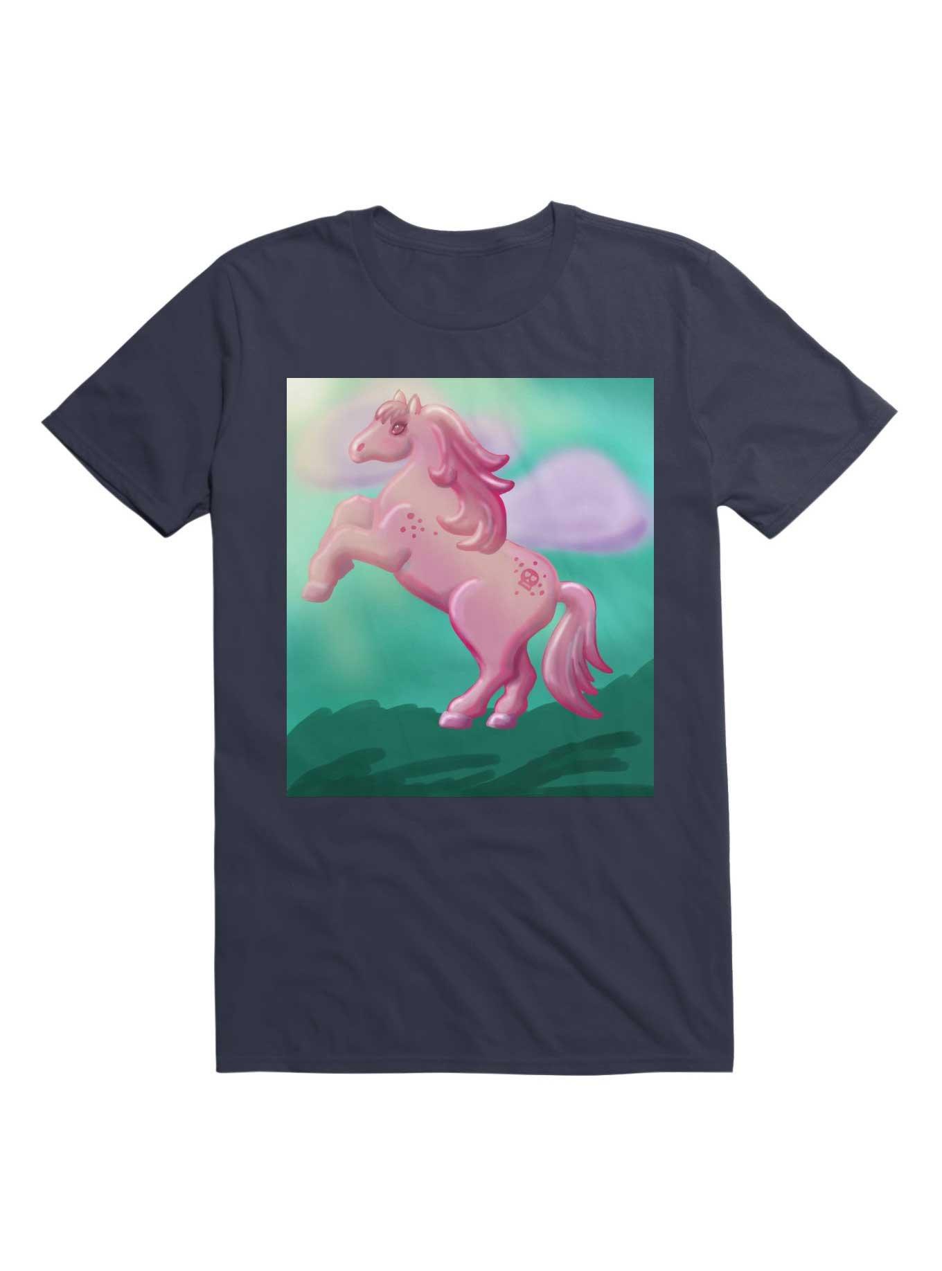 Kawaii Pink Pony T-Shirt, NAVY, hi-res