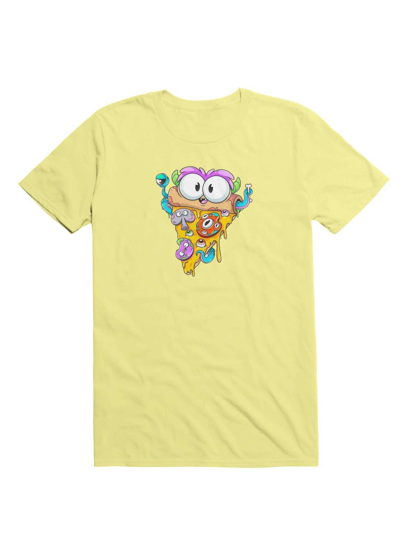 Kawaii Pizza Graffiti T-Shirt, CORN SILK, hi-res