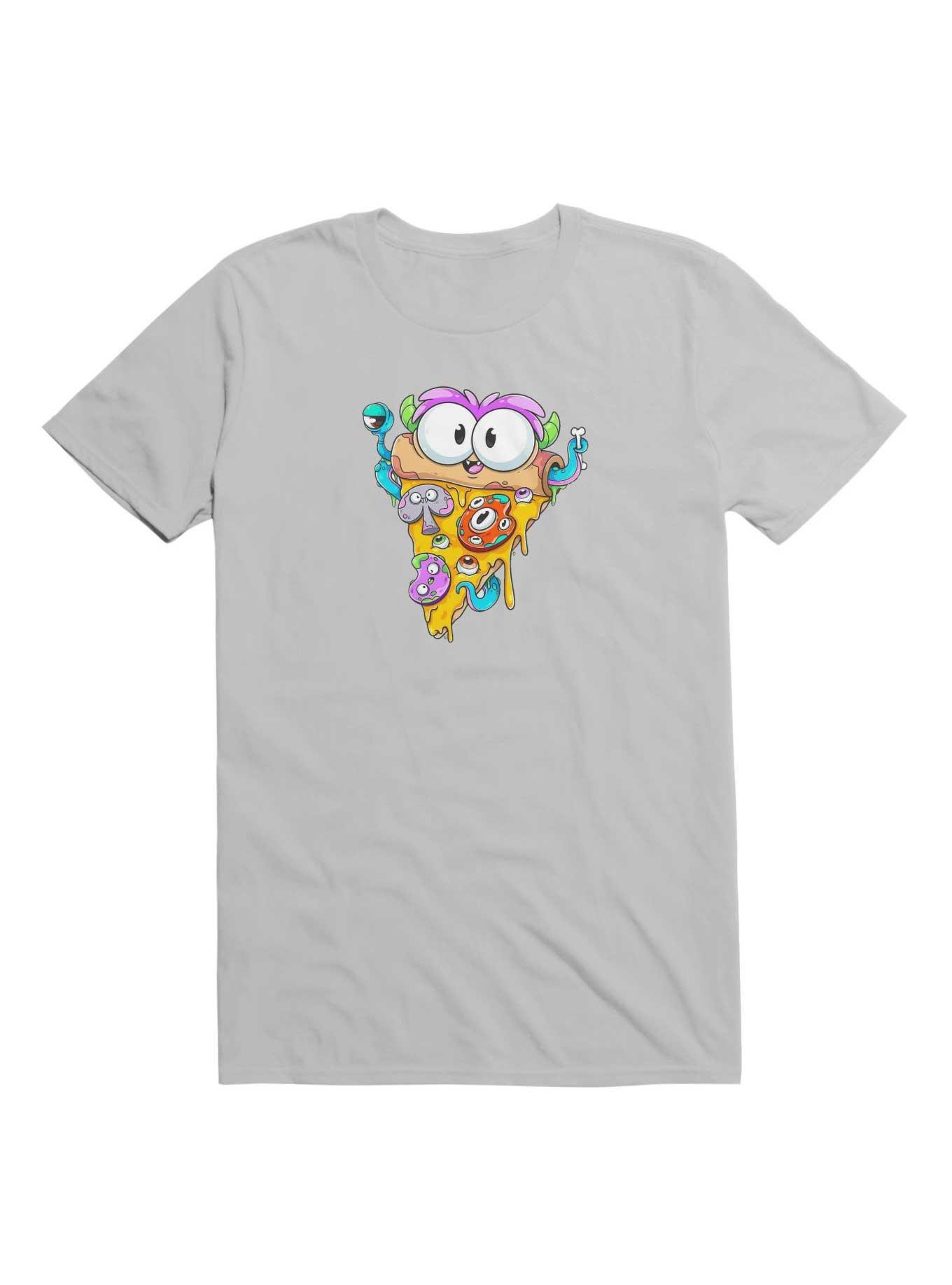 Kawaii Pizza Graffiti T-Shirt, ICE GREY, hi-res