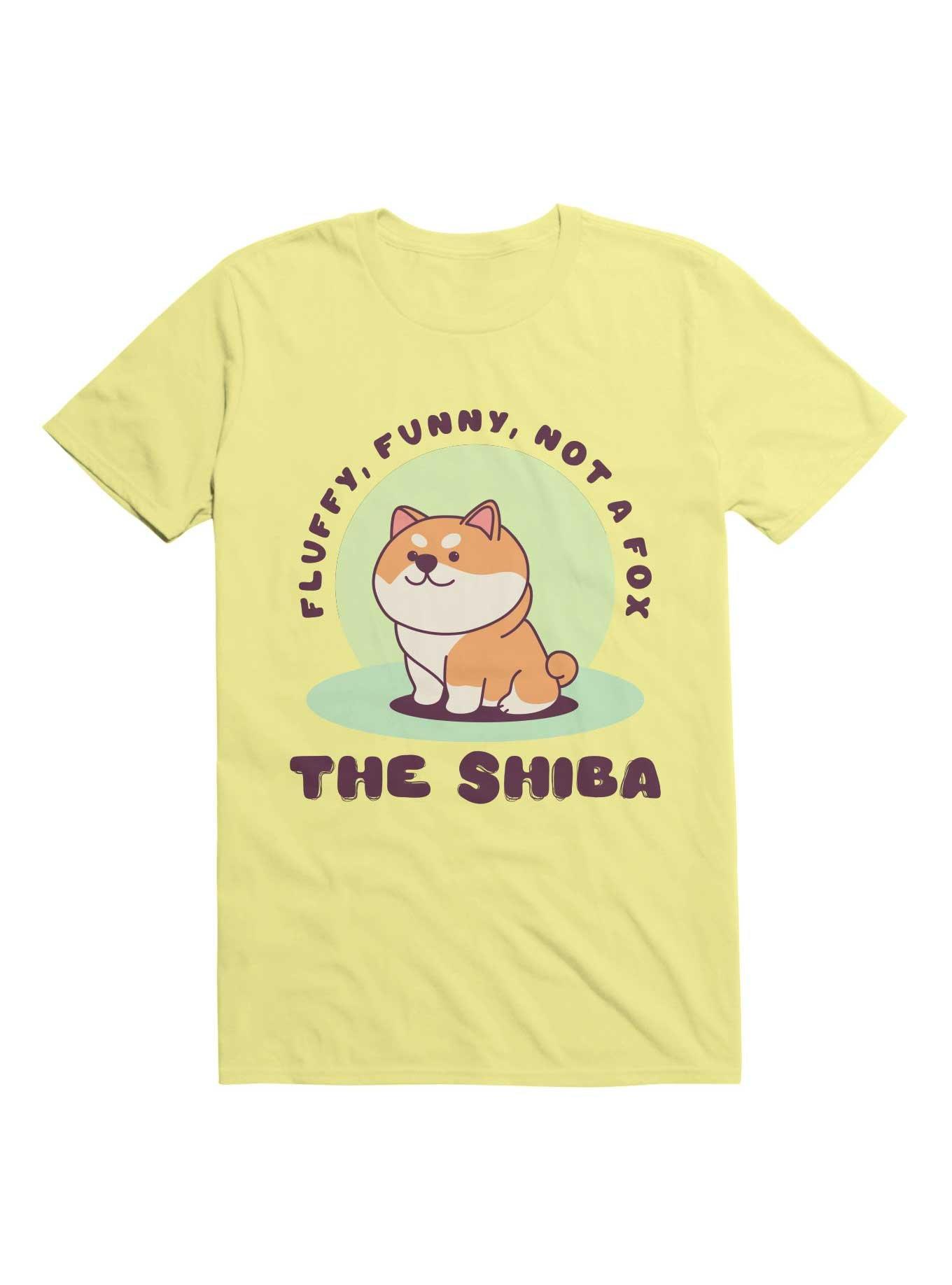 Kawaii The Shiba - Fluffy, Funny, Not a Fox T-Shirt, CORN SILK, hi-res