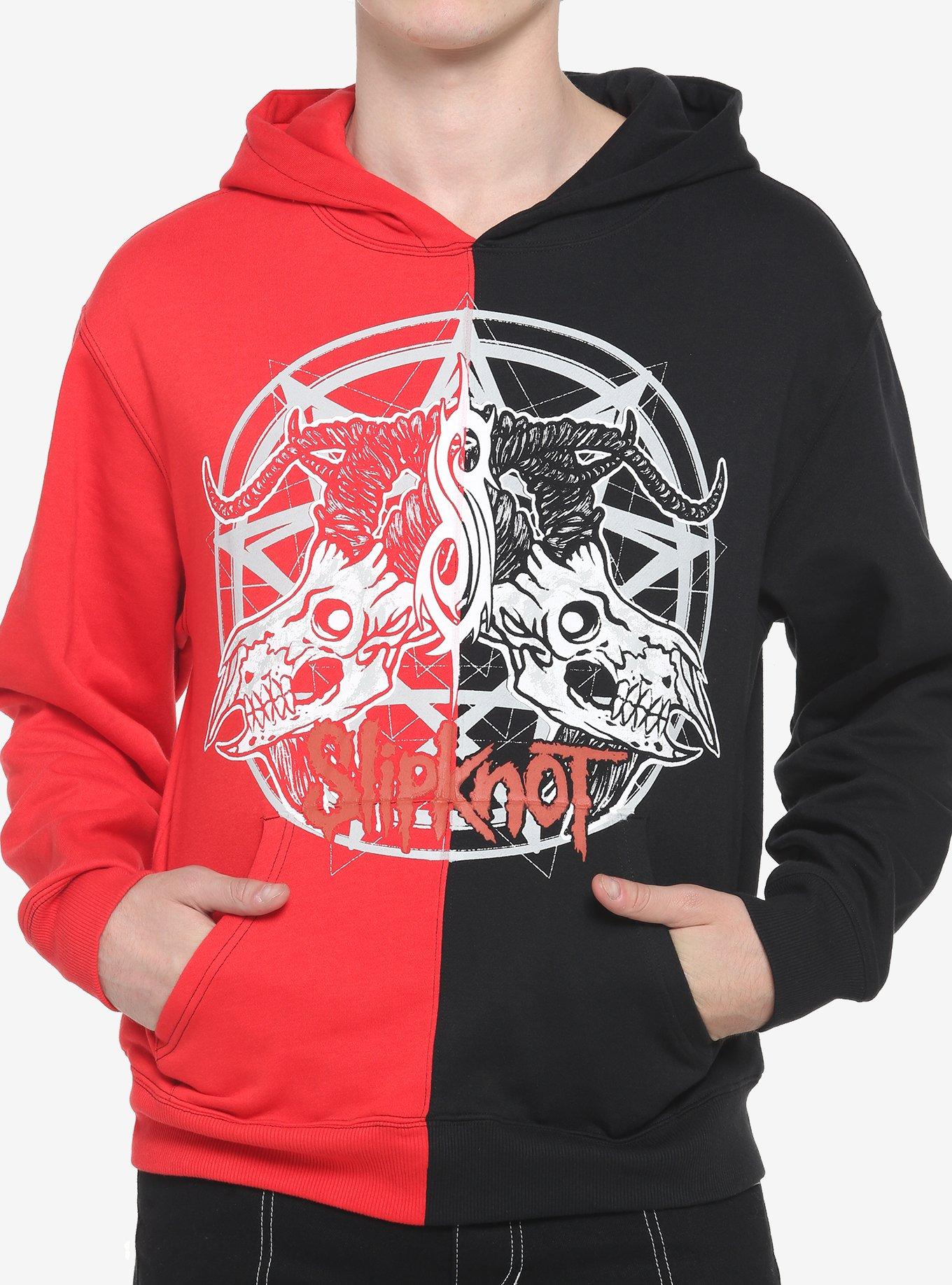 Slipknot Goat Skulls Split Hoodie | Hot Topic