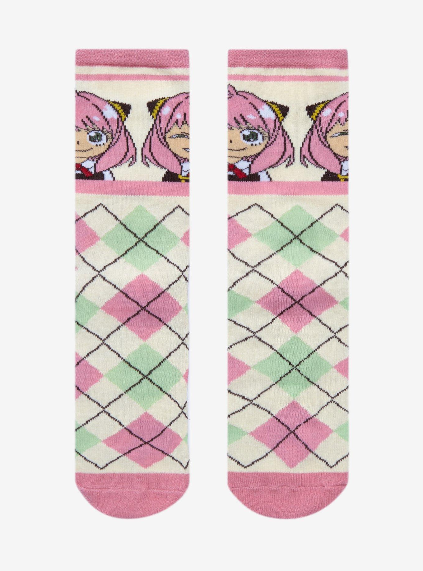 Spy X Family Anya Argyle Crew Socks, , hi-res