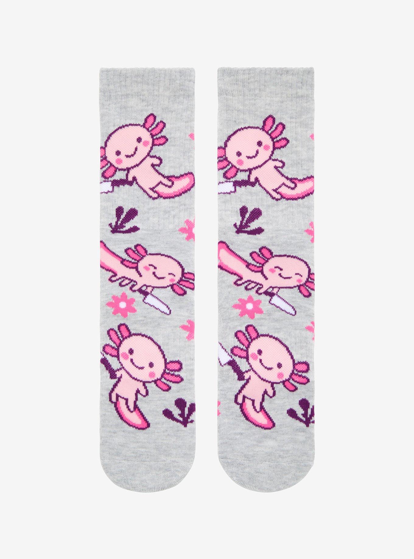 Axolotl Knife Crew Socks, , hi-res