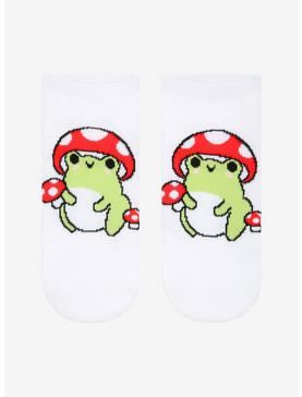 Mushroom Hat Frog No-Show Socks, , hi-res