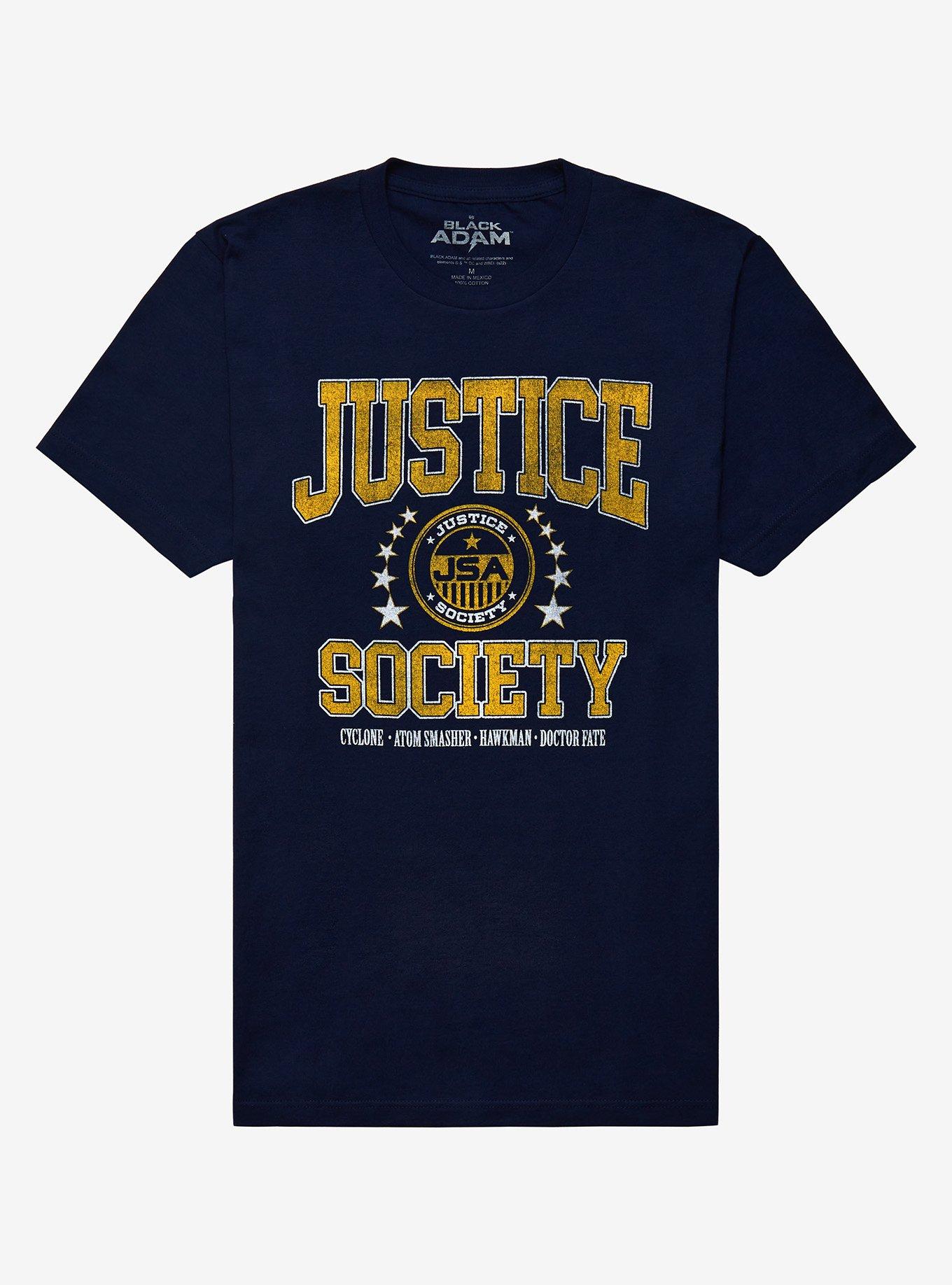 Black Adam Justice Society T-Shirt, NAVY, hi-res
