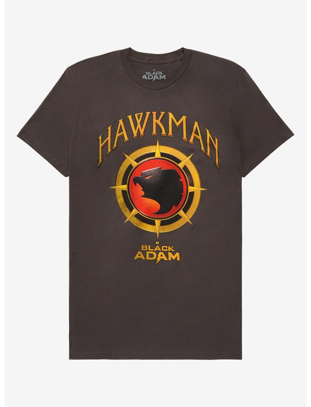 Black Adam Hawkman Logo T-Shirt, CHARCOAL, hi-res