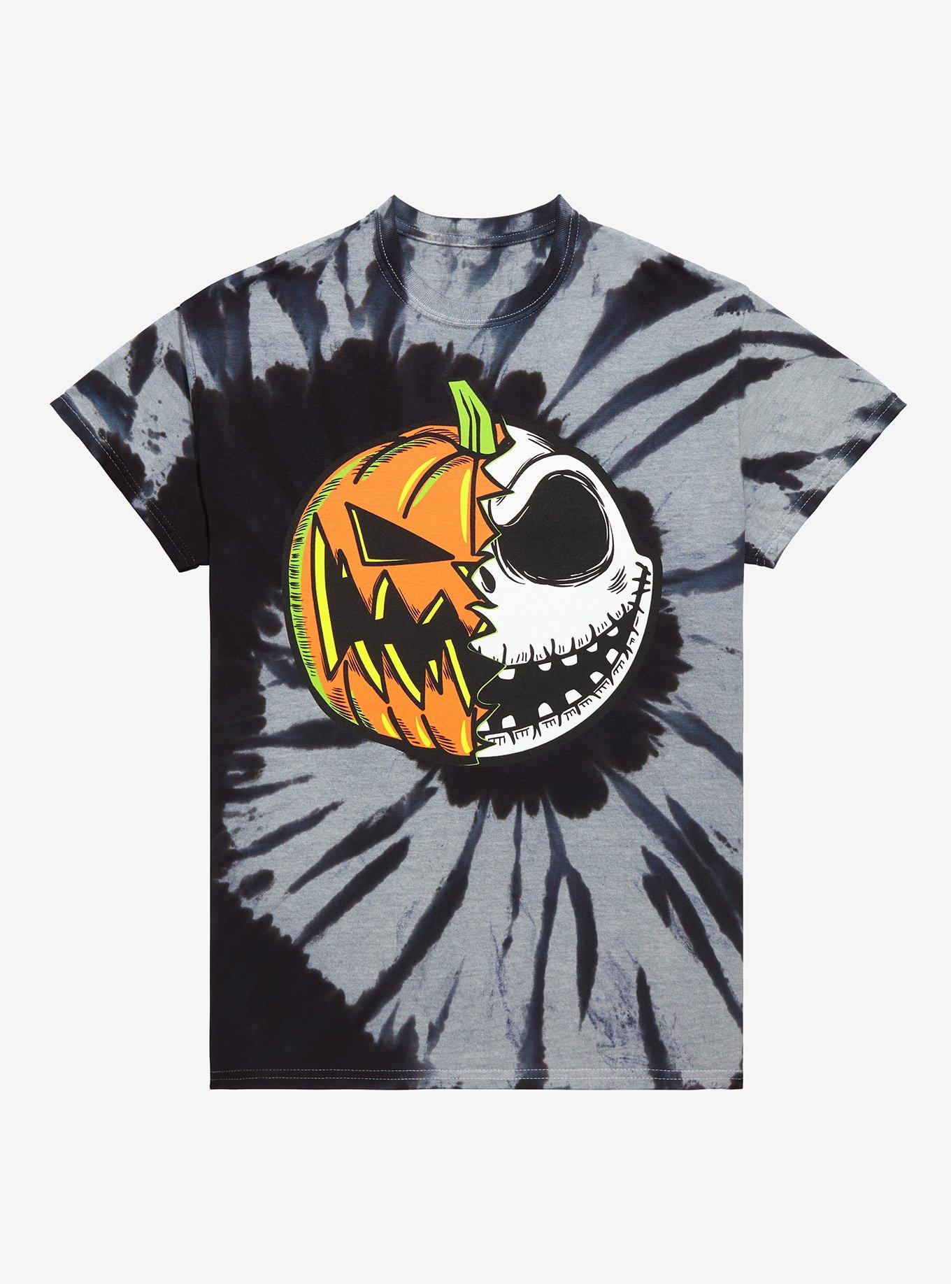 The Nightmare Before Christmas Split Tie-Dye T-Shirt, MULTI, hi-res