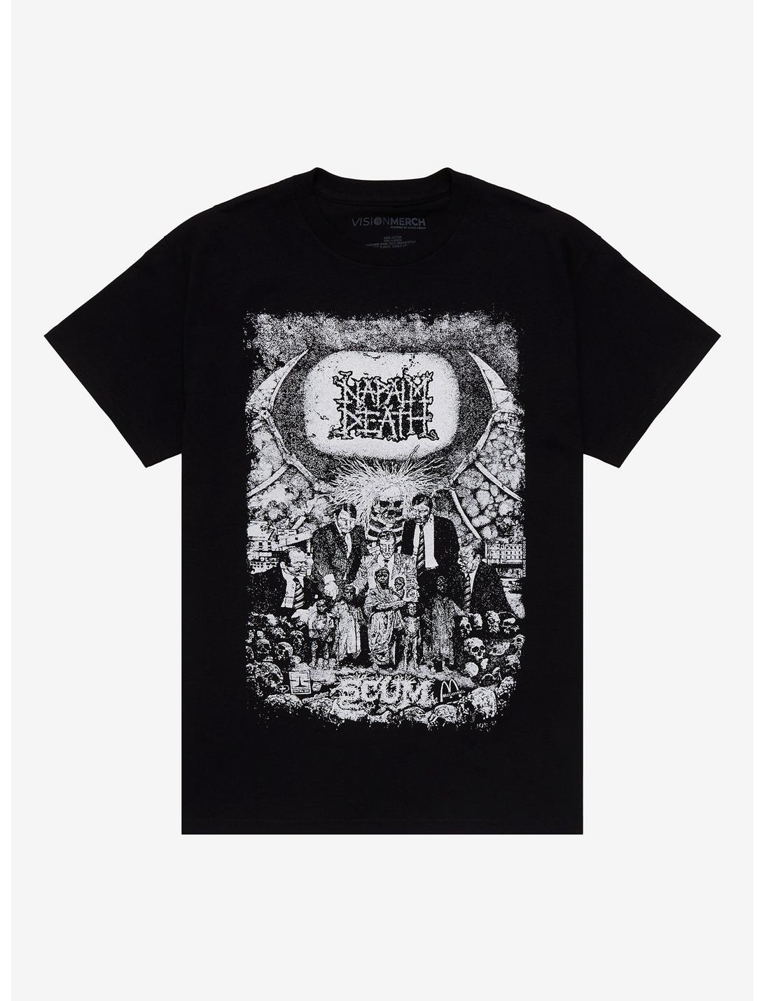 Napalm Death Scum Album Art T-Shirt, BLACK, hi-res