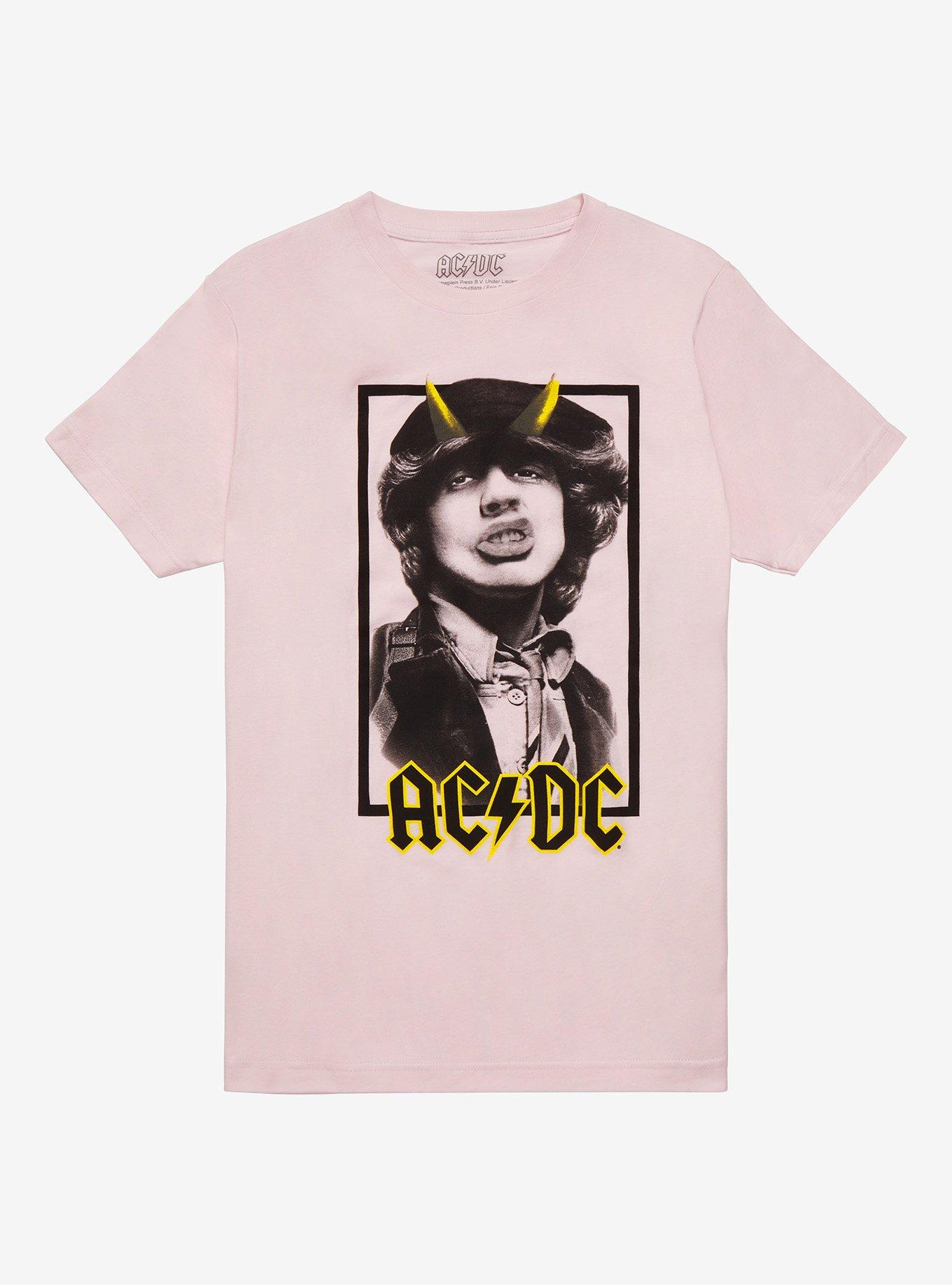 AC/DC Angus Young With Horns T-Shirt, SILVER, hi-res