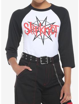 Slipknot Logo Boyfriend Fit Girls Raglan T-Shirt, , hi-res