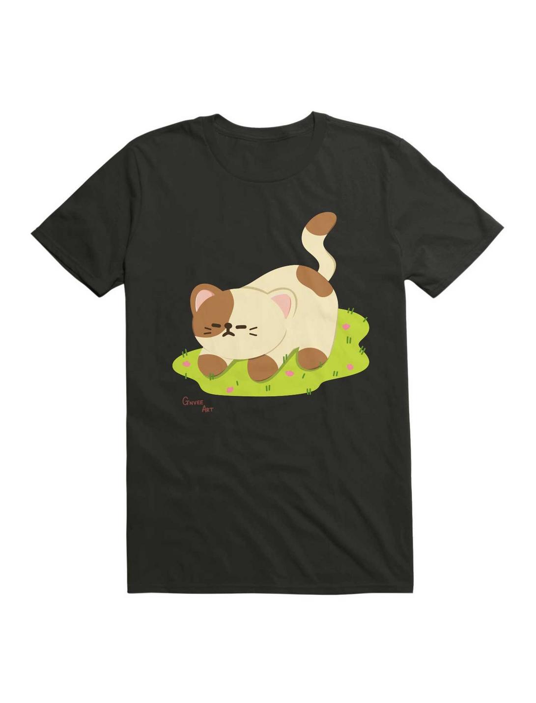 Kawaii Chill Kitty T-Shirt, BLACK, hi-res