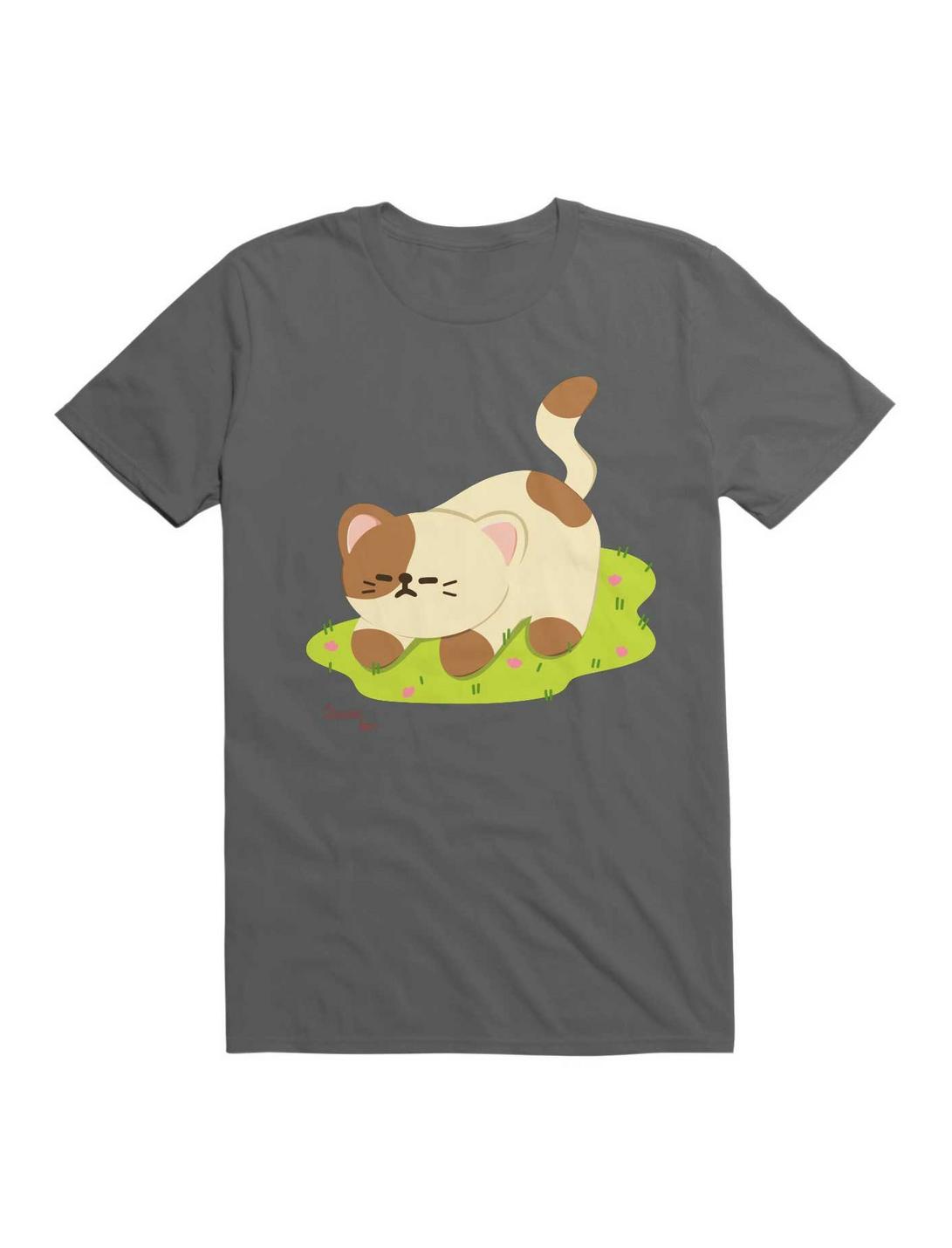 Kawaii Chill Kitty T-Shirt, CHARCOAL, hi-res