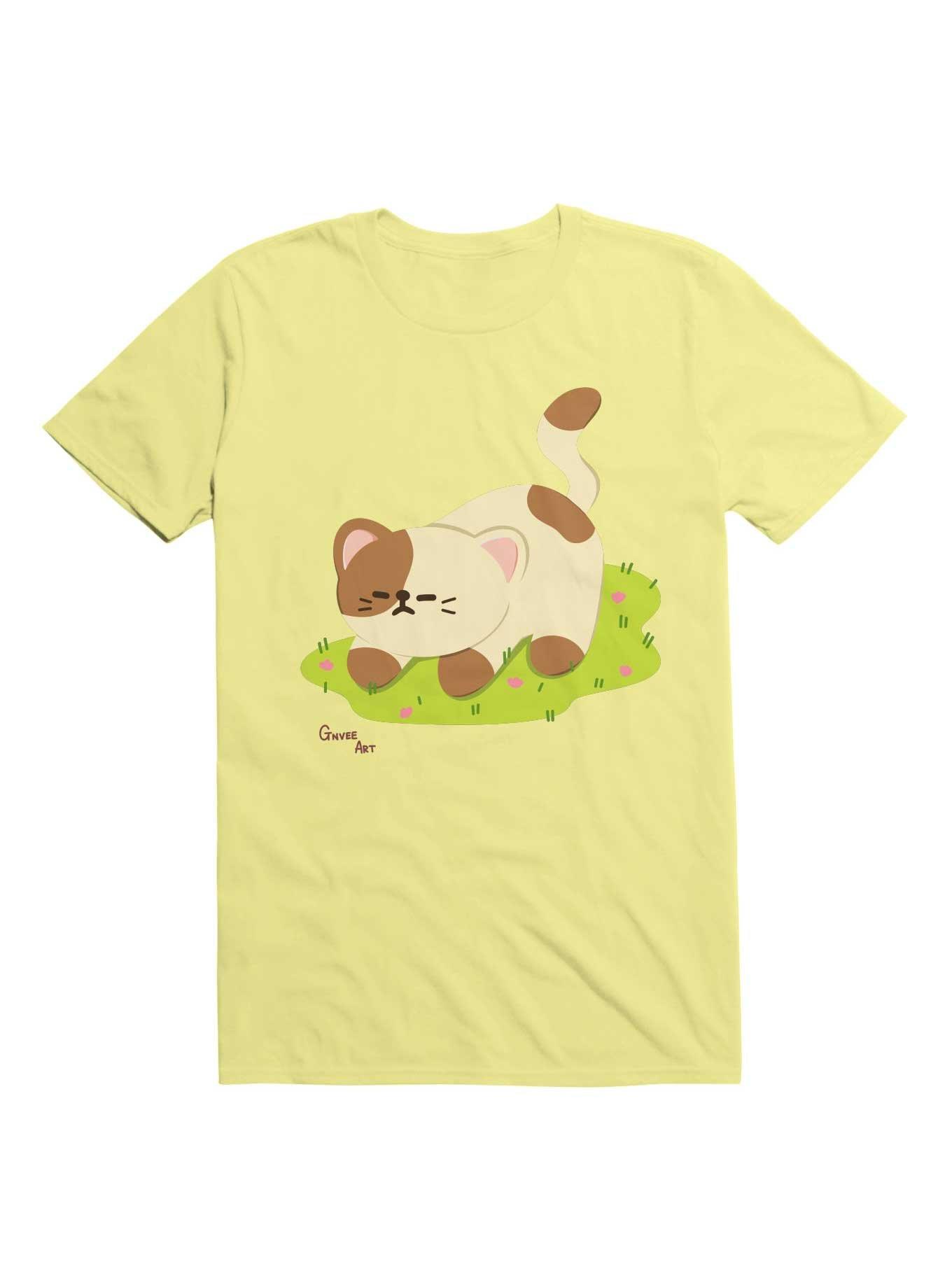 Kawaii Chill Kitty T-Shirt, CORN SILK, hi-res