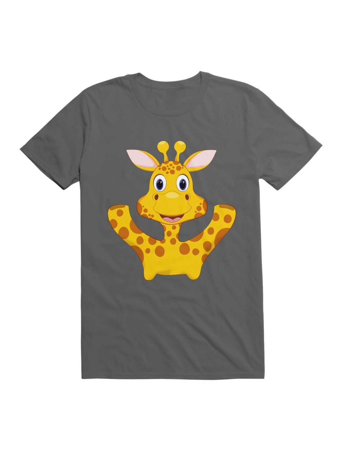 Kawaii My Cute Giraffe Face T-Shirt, CHARCOAL, hi-res