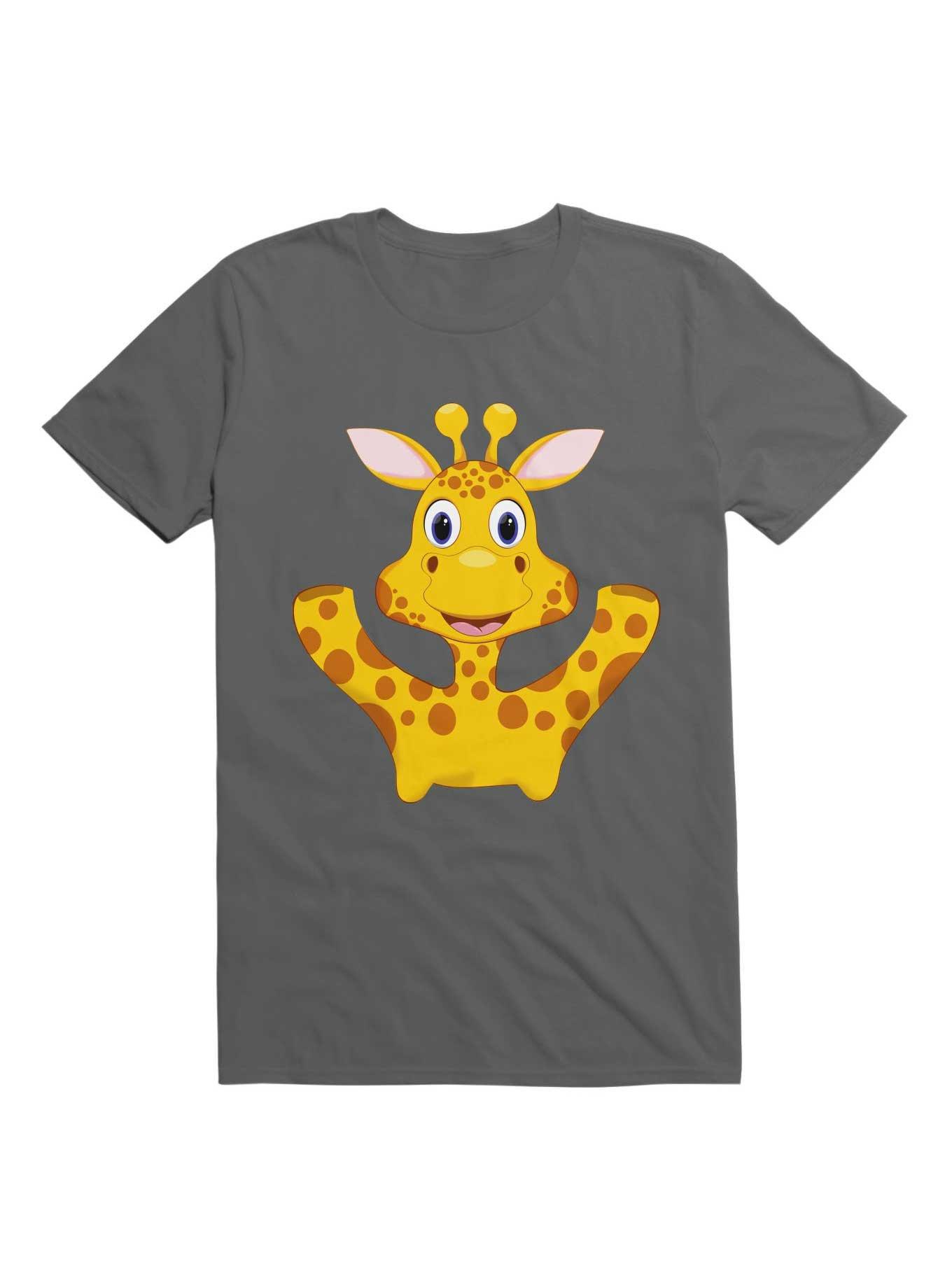 Kawaii My Cute Giraffe Face T-Shirt, CHARCOAL, hi-res