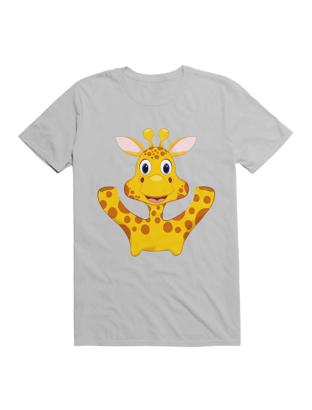 Kawaii My Cute Giraffe Face T-Shirt, ICE GREY, hi-res