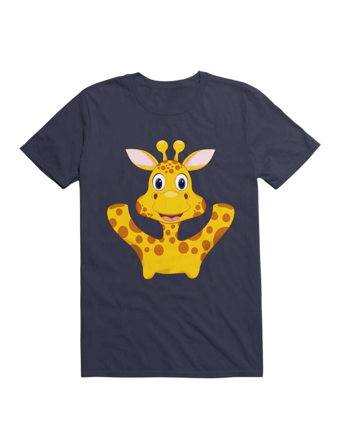 Kawaii My Cute Giraffe Face T-Shirt, NAVY, hi-res