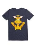 Kawaii My Cute Giraffe Face T-Shirt, NAVY, hi-res