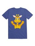 Kawaii My Cute Giraffe Face T-Shirt, ROYAL, hi-res