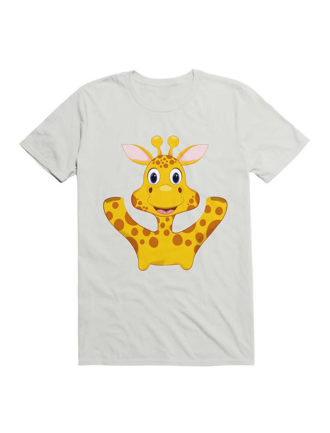 Kawaii My Cute Giraffe Face T-Shirt, WHITE, hi-res