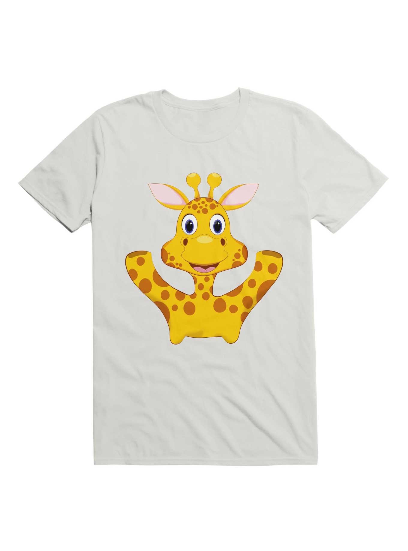 Kawaii My Cute Giraffe Face T-Shirt, WHITE, hi-res