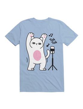 Kawaii Poker Face Cat Dance T-Shirt, , hi-res