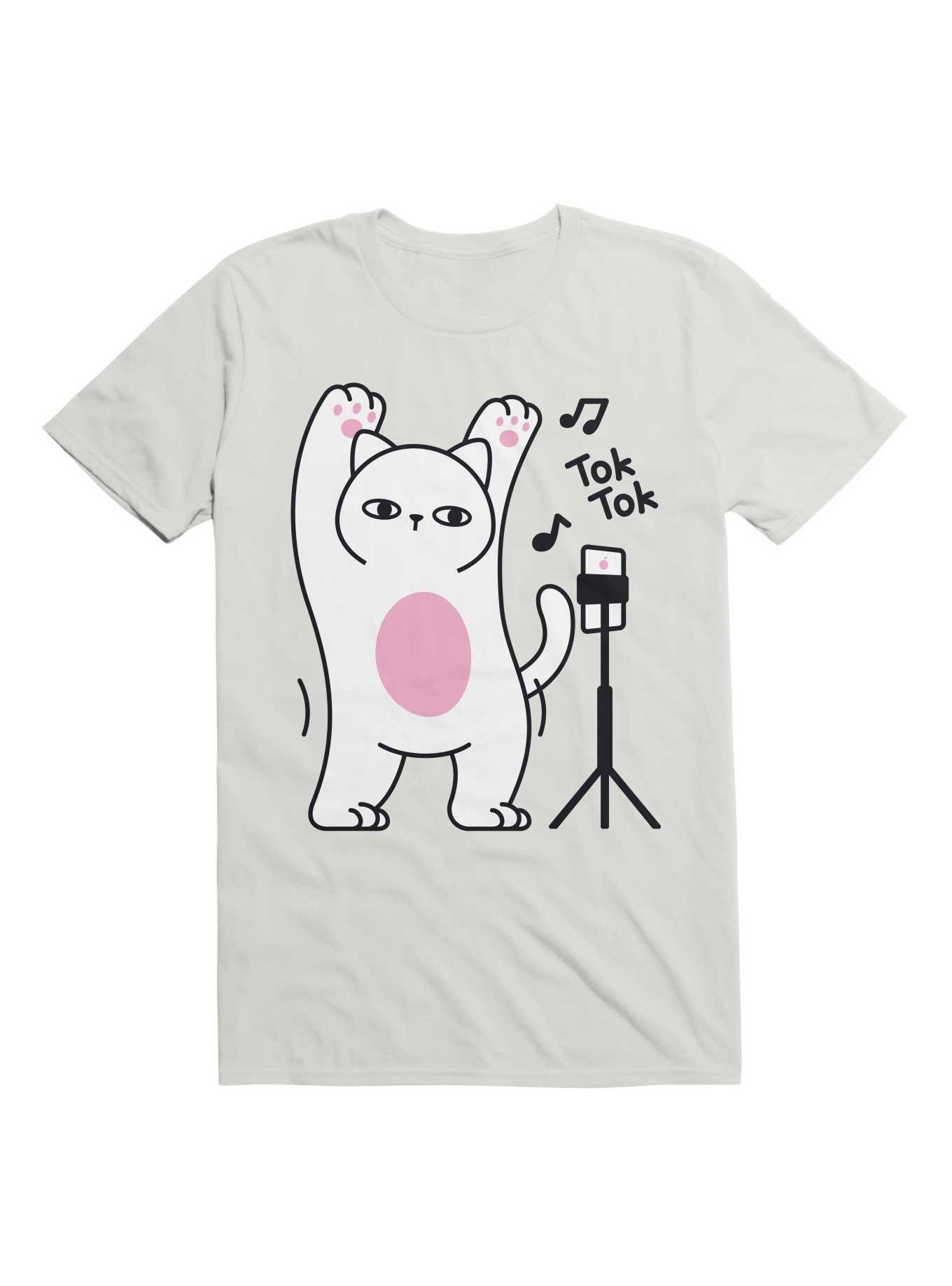 Kawaii Poker Face Cat Dance T-Shirt, , hi-res