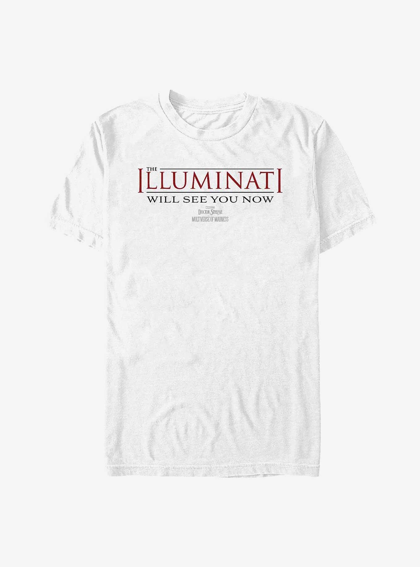Marvel Doctor Strange In The Multiverse Of Madness The Illuminati Will See You Now T-Shirt, WHITE, hi-res
