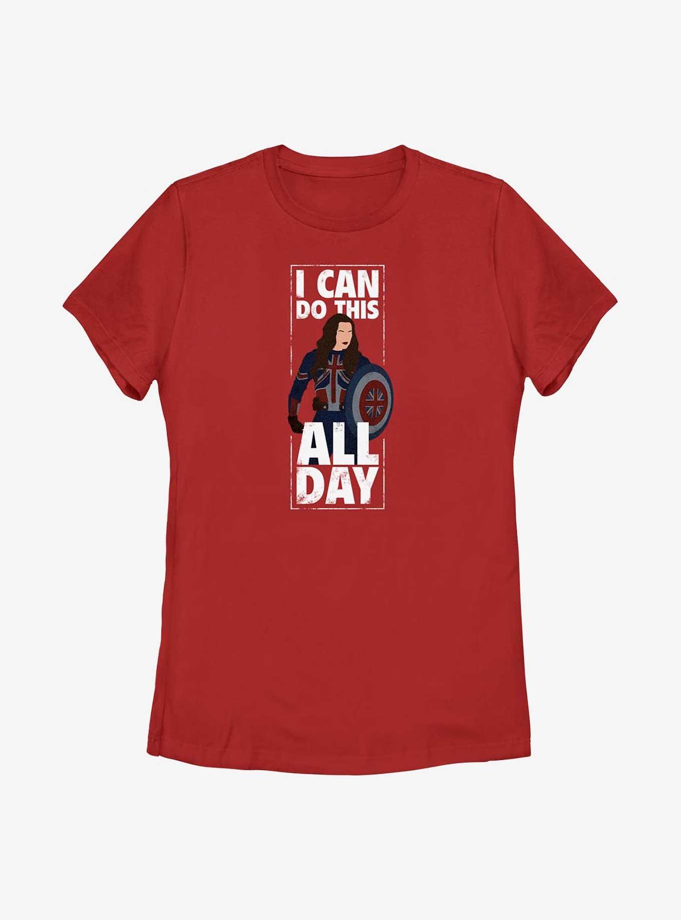 Marvel Doctor Strange In The Multiverse Of Madness I Can Do This All Day Captian Carter Womens T-Shirt