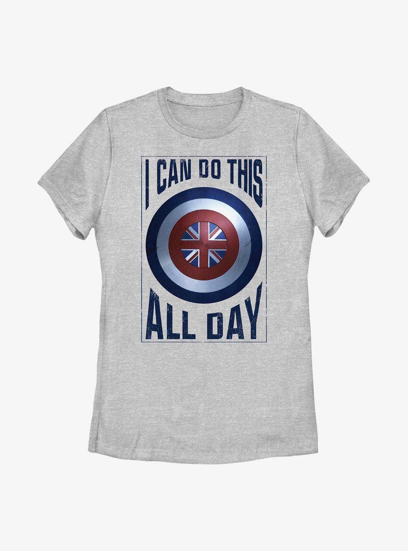 Marvel Doctor Strange In The Multiverse Of Madness I Can Do This All Day Peggy Carter Shield Womens T-Shirt