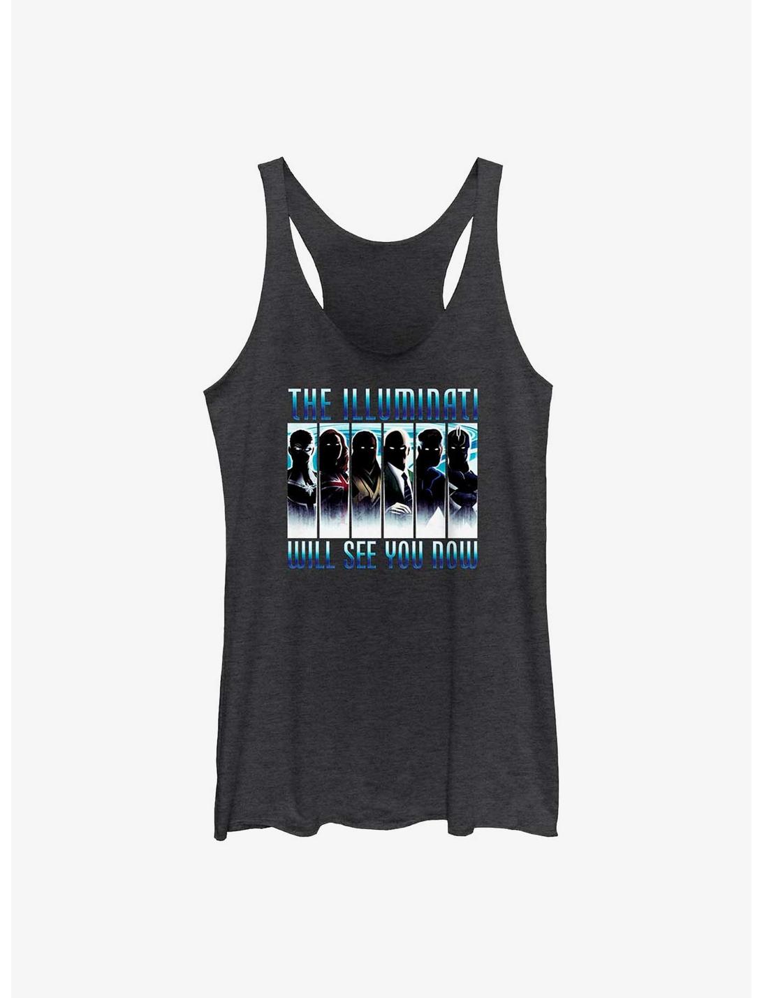 Marvel Doctor Strange In The Multiverse Of Madness The Illuminati Panels Womens Tank Top, BLK HTR, hi-res