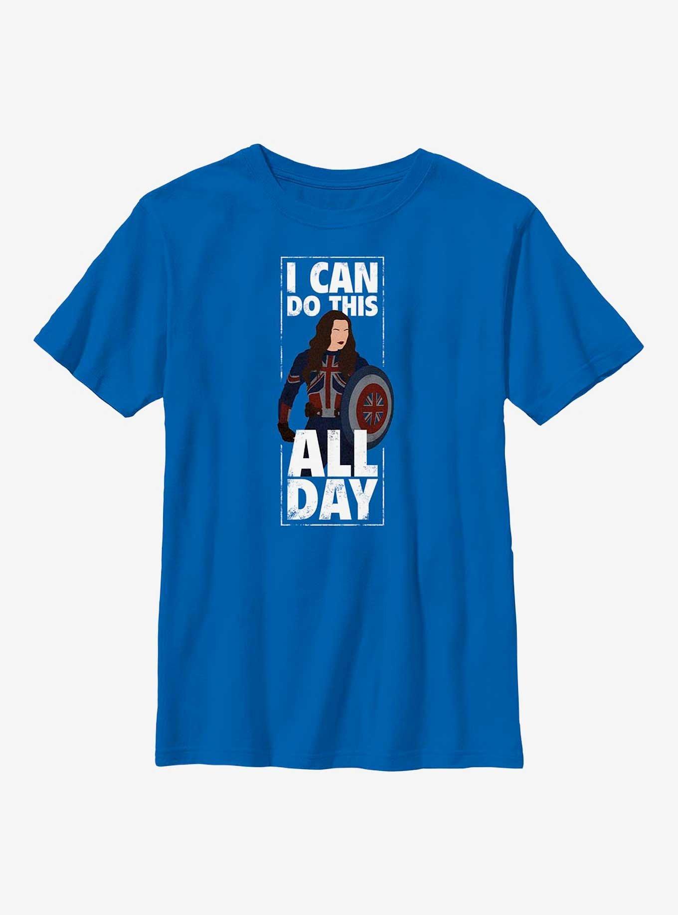 Marvel Doctor Strange In The Multiverse Of Madness I Can Do This All Day Captian Carter Youth T-Shirt