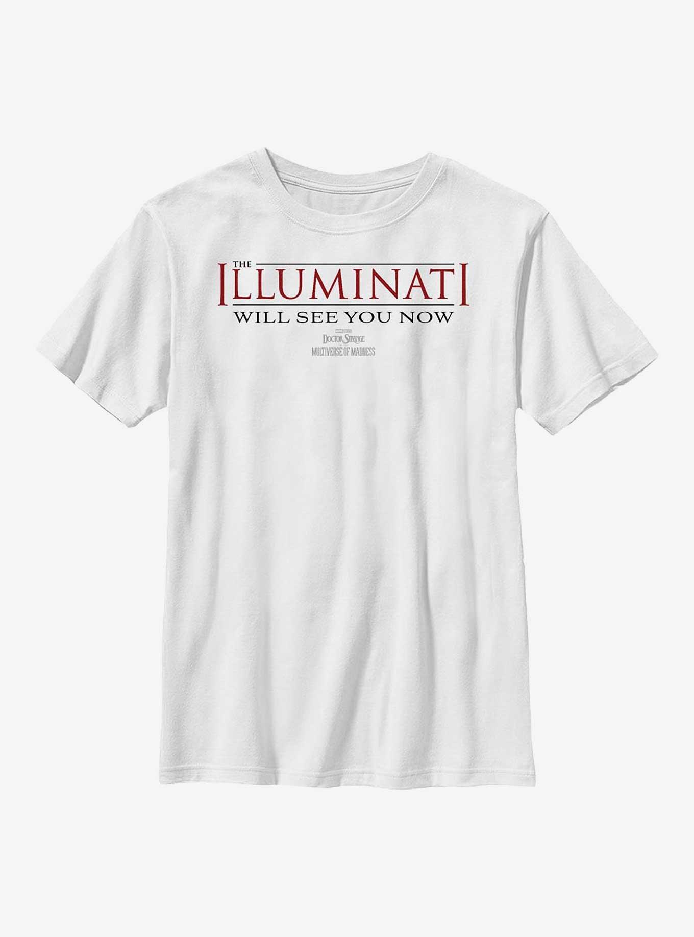 Marvel Doctor Strange In The Multiverse Of Madness The Illuminati Will See You Now Youth T-Shirt, WHITE, hi-res