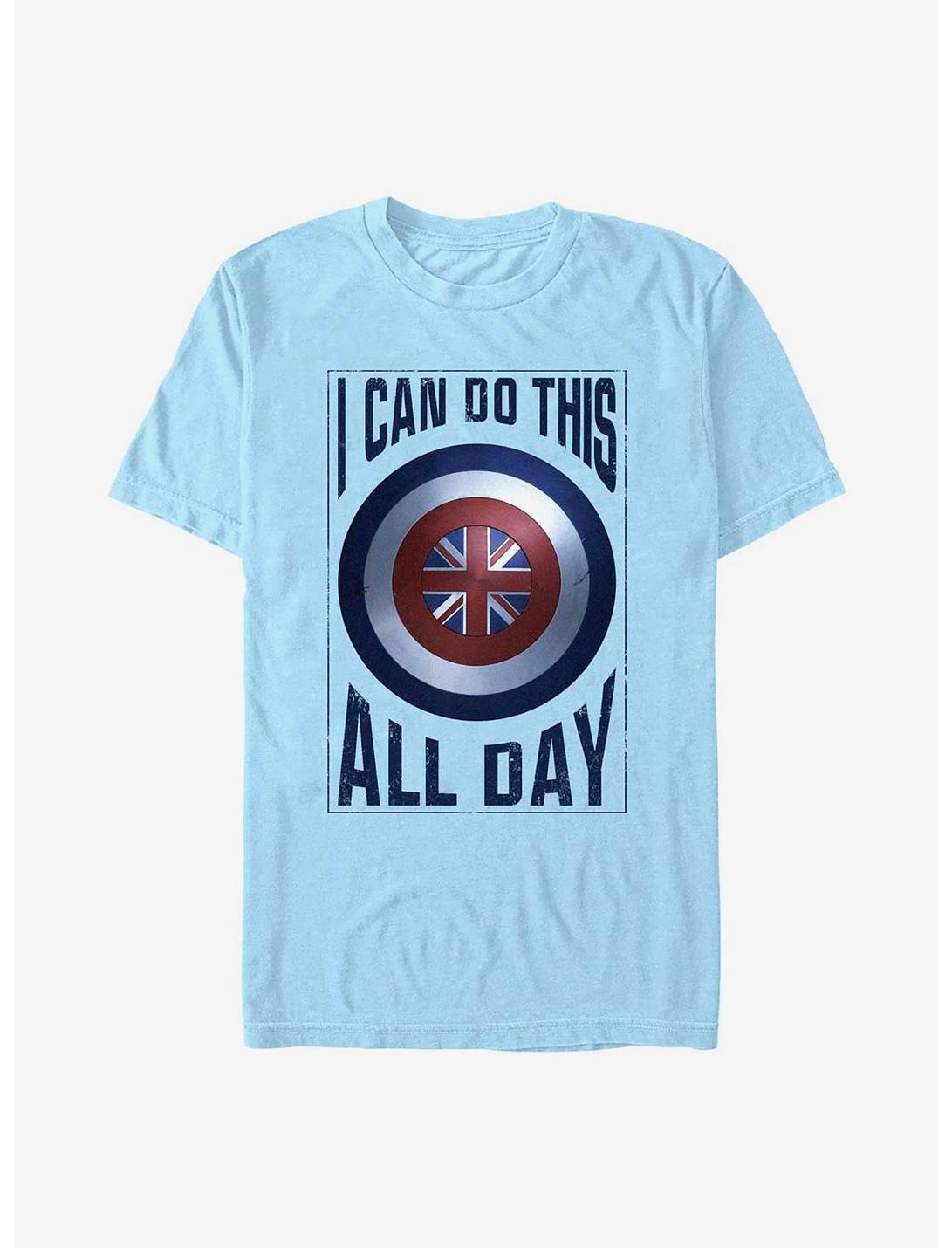 Marvel Doctor Strange In The Multiverse Of Madness I Can Do This All Day Peggy Carter Shield T-Shirt, LT BLUE, hi-res