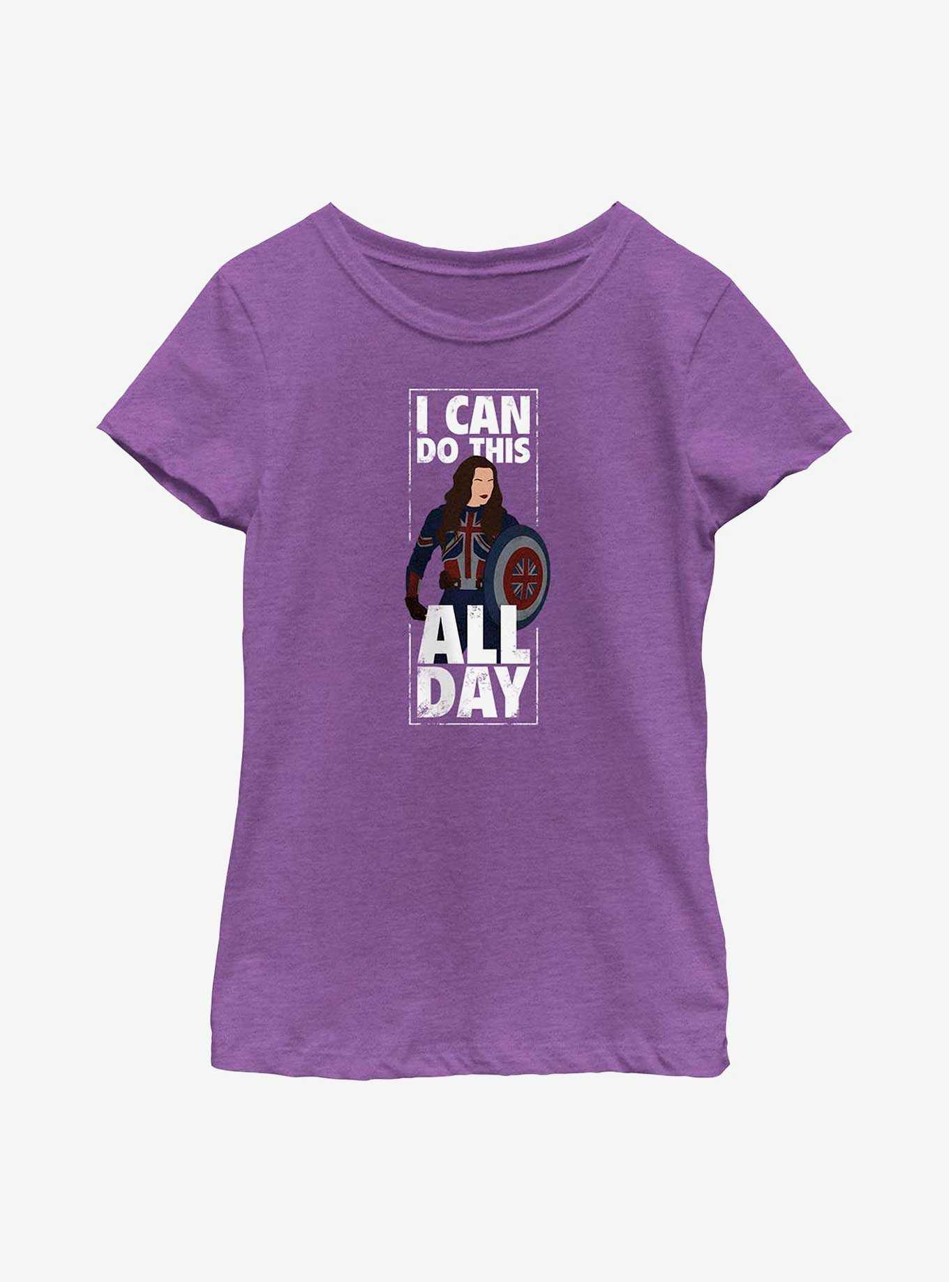 Marvel Doctor Strange In The Multiverse Of Madness I Can Do This All Day Captian Carter Youth Girls T-Shirt, , hi-res