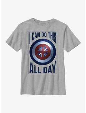 Marvel Doctor Strange In The Multiverse Of Madness I Can Do This All Day Peggy Carter Shield Youth T-Shirt, , hi-res