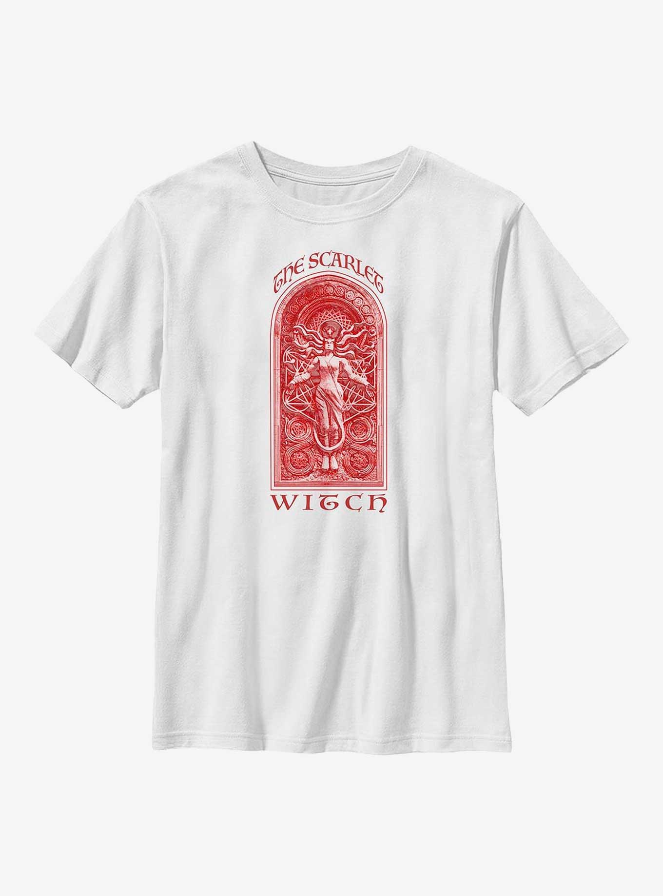 Marvel Doctor Strange In The Multiverse Of Madness The Scarlet Witch Stone Slab Youth T-Shirt, WHITE, hi-res