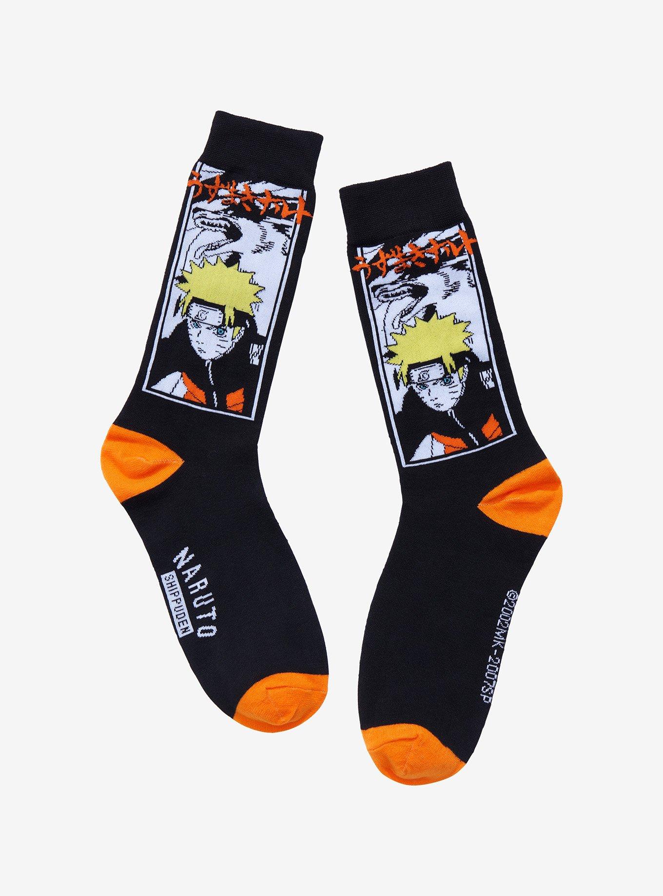 Naruto Shippuden Manga Panel Crew Socks | Hot Topic