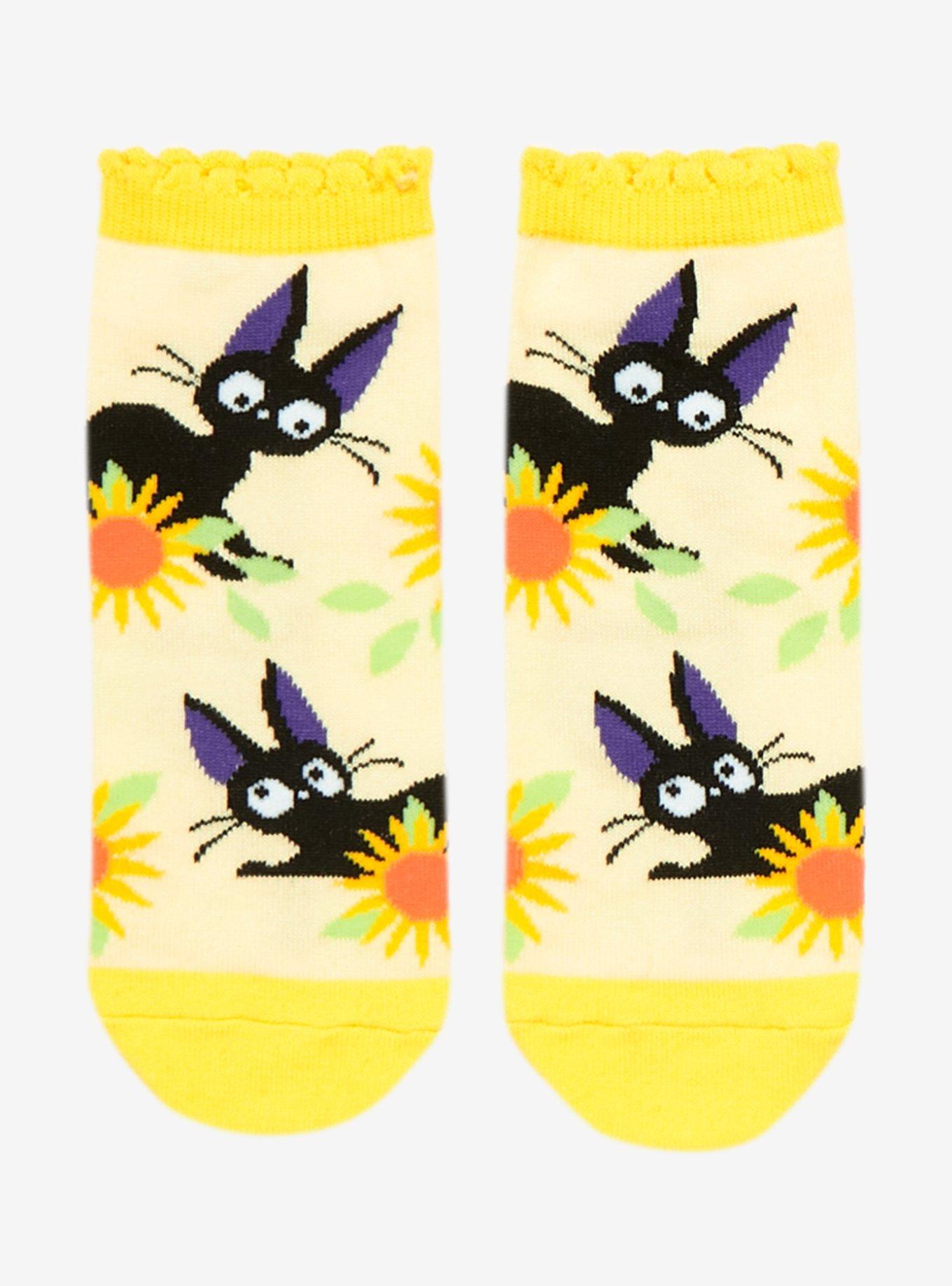 Studio Ghibli Kiki's Delivery Service Jiji Sunflower No-Show Socks, , hi-res