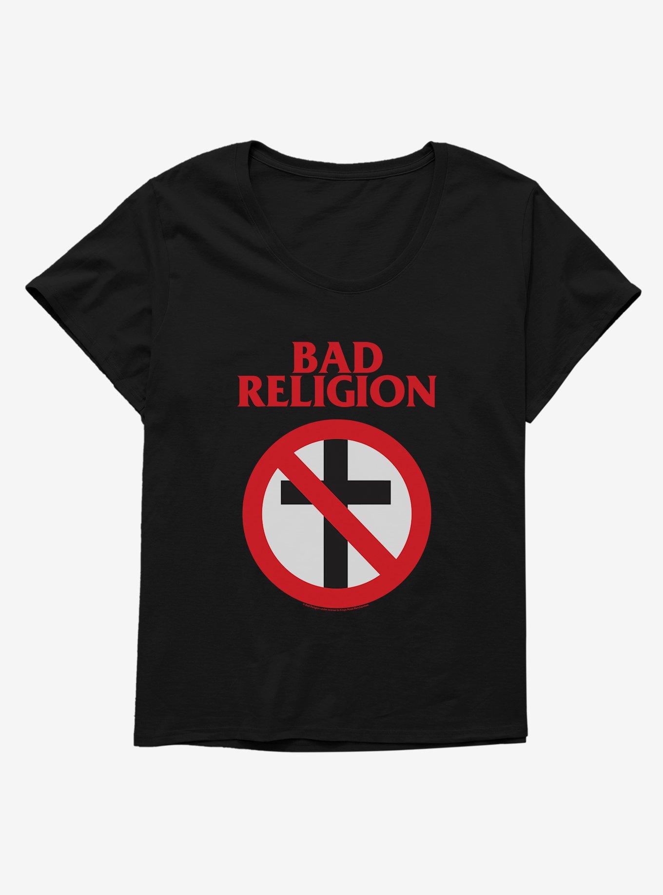 Bad Religion Classic Logo Womens T-Shirt Plus Size, BLACK, hi-res