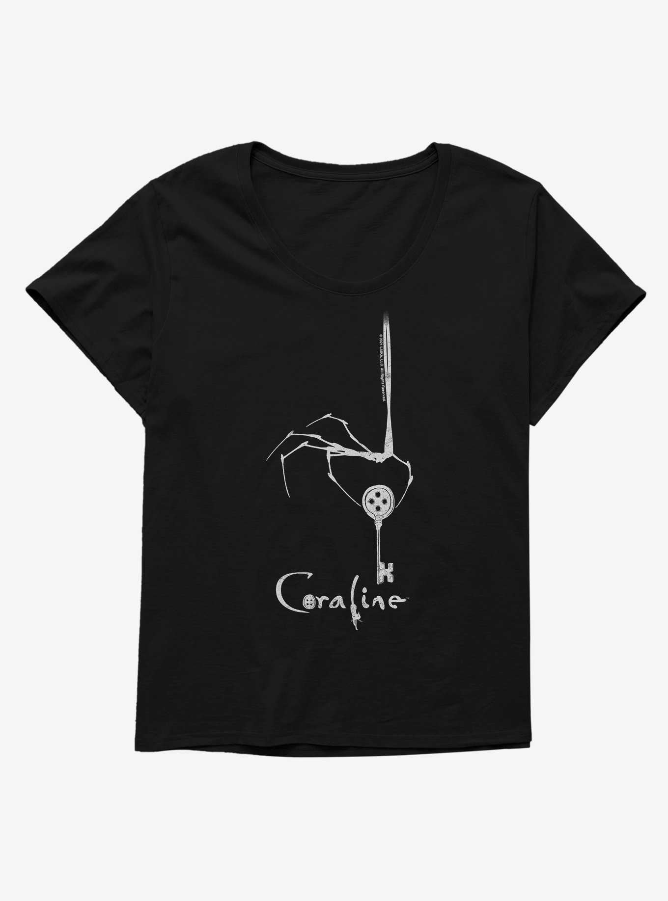 Coraline Skeleton Key Womens T-Shirt Plus Size, , hi-res