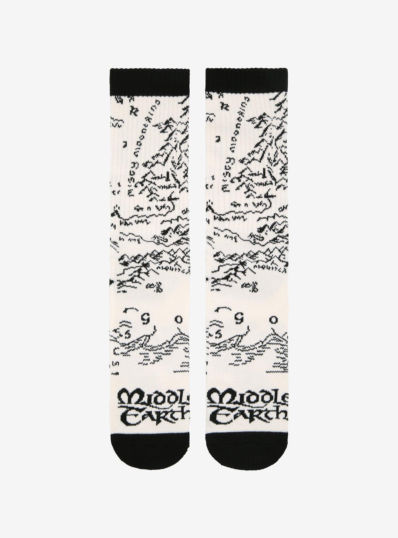 The Lord Of The Rings Map Crew Socks, , hi-res