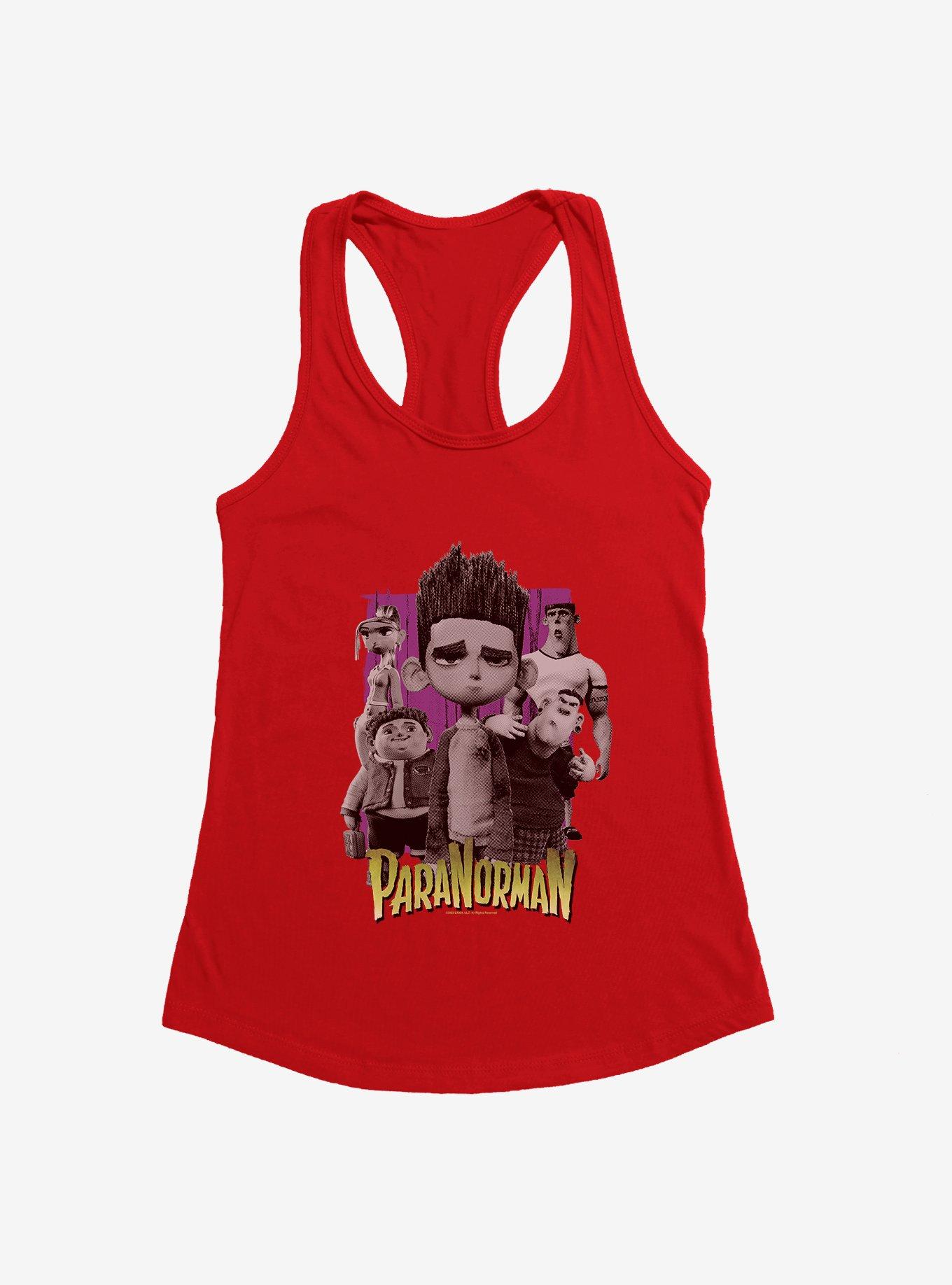 Paranorman Group Portrait Womens Tank Top, RED, hi-res