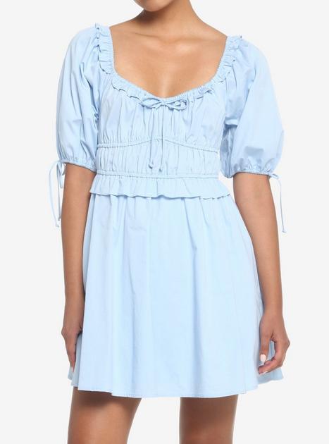 blue mini dress amazon Dusty blue jersey infinity dress main image 0