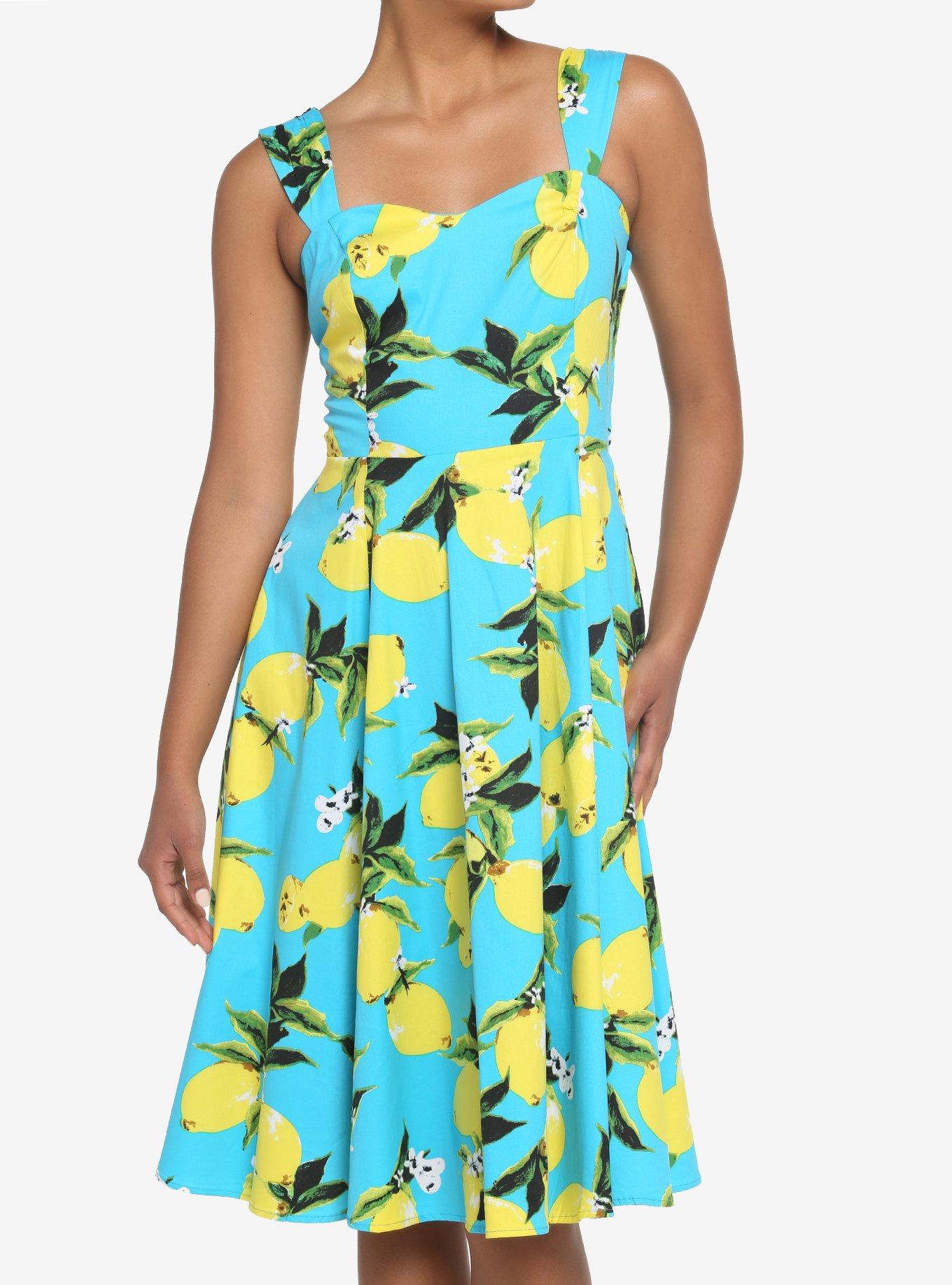 Bright Lemon Retro Dress, , hi-res