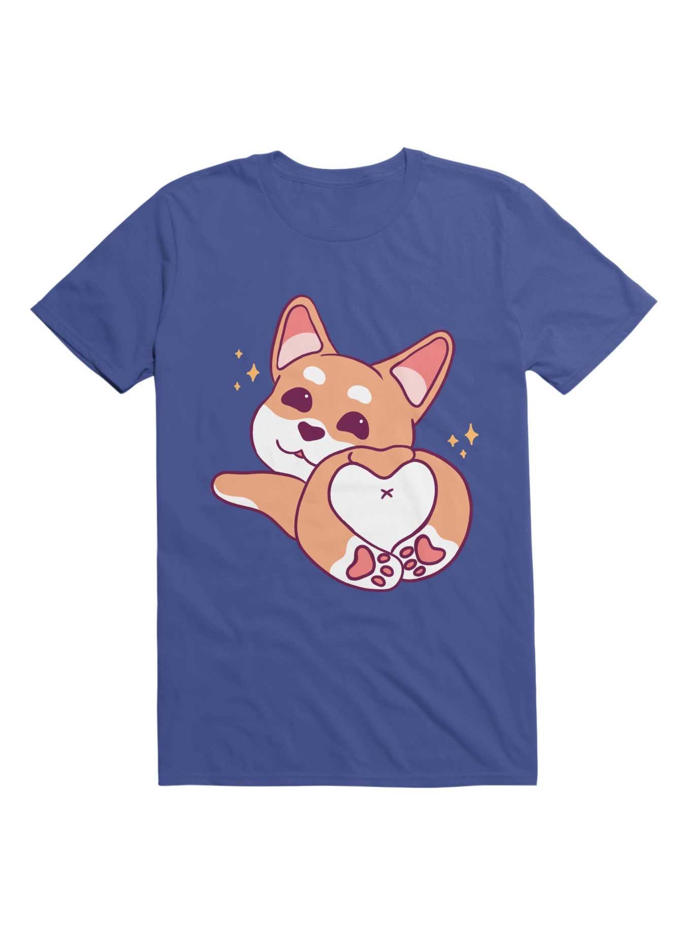 Kawaii Cute Dog With Heart, Valentines Day T-Shirt, ROYAL, hi-res