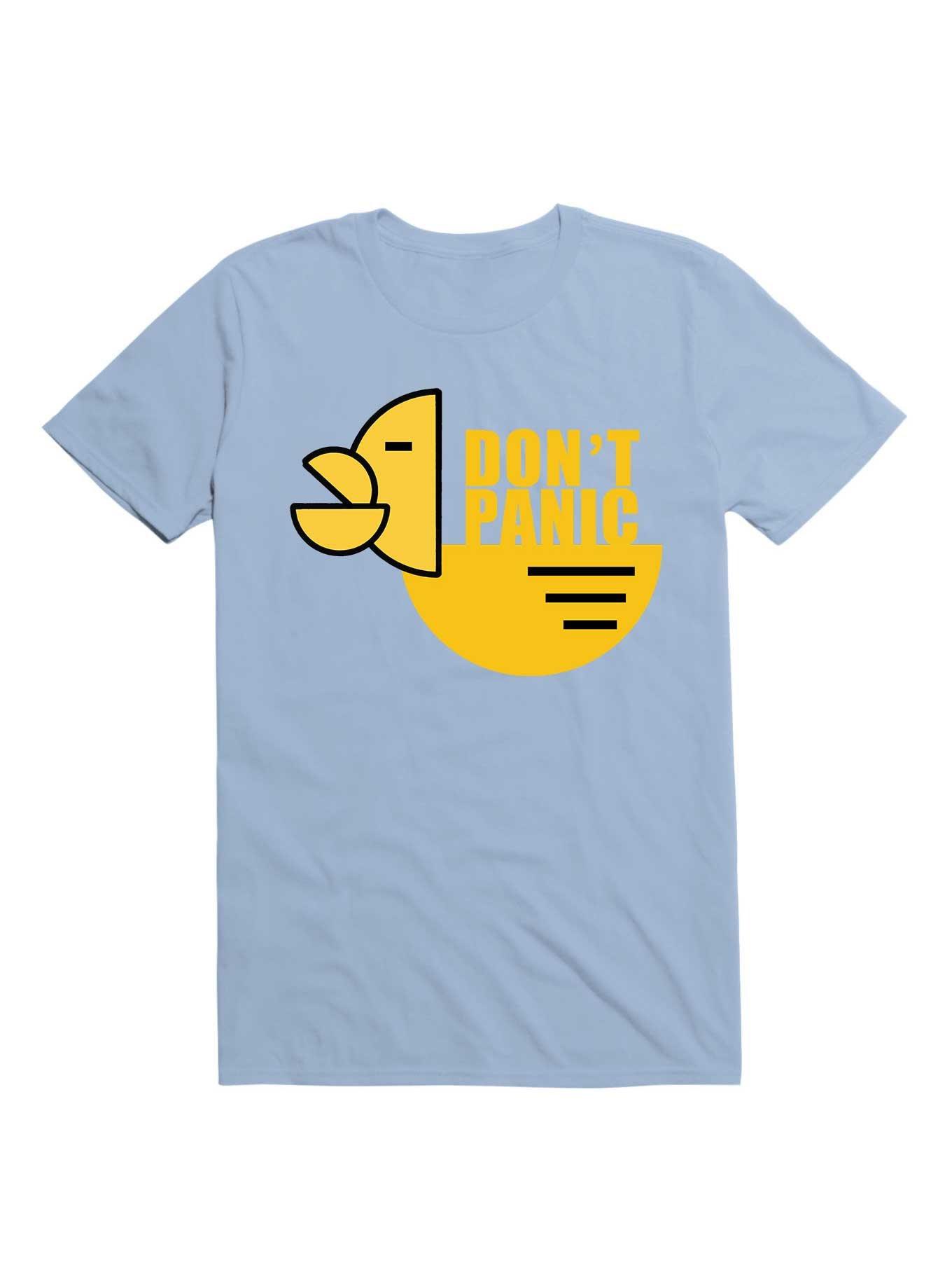 Kawaii Dont Panic Cartoon Duck T-Shirt, LIGHT BLUE, hi-res