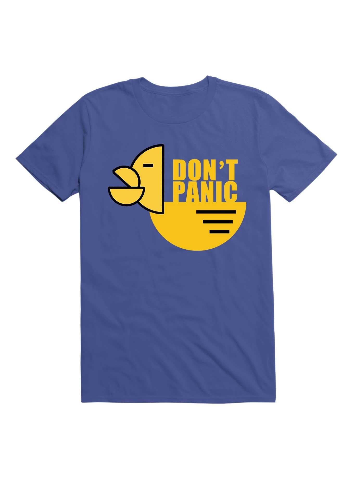 Kawaii Dont Panic Cartoon Duck T-Shirt, ROYAL, hi-res